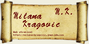 Milana Kragović vizit kartica